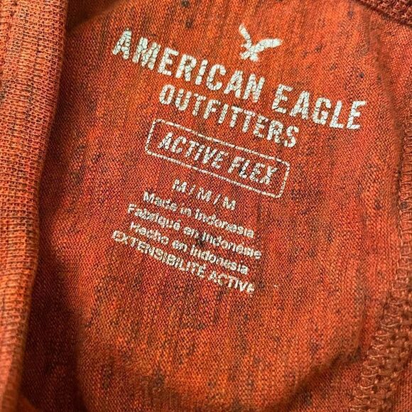 American Eagle Active Flex Burnt Orange Pumpkin Heather Long Sleeve Tshirt XS M - Picture 5 of 8